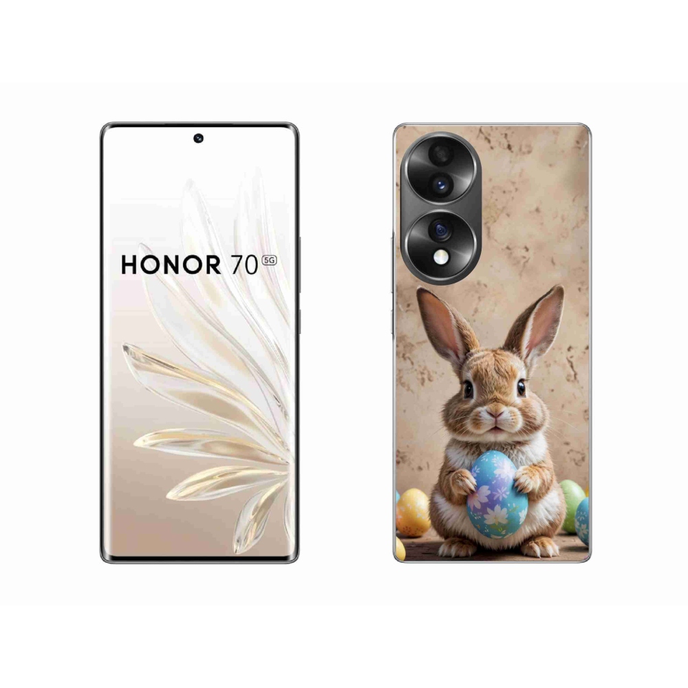 Gelový kryt mmCase na Honor 70 - velikonoční králíček