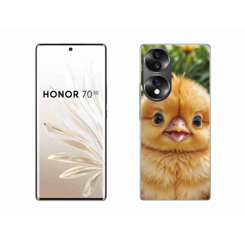 Gelový kryt mmCase na Honor 70 - veselé kuřátko