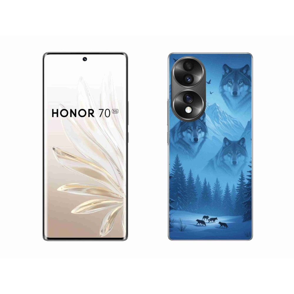 Gelový kryt mmCase na Honor 70 - vlčí smečka