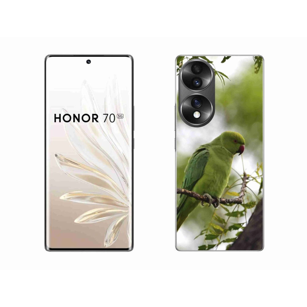 Gelový kryt mmCase na Honor 70 - zelený papoušek
