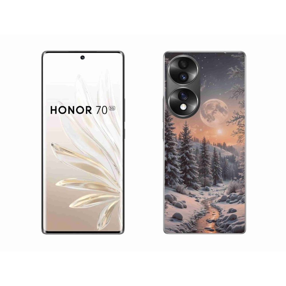 Gelový kryt mmCase na Honor 70 - zimní krajina 2