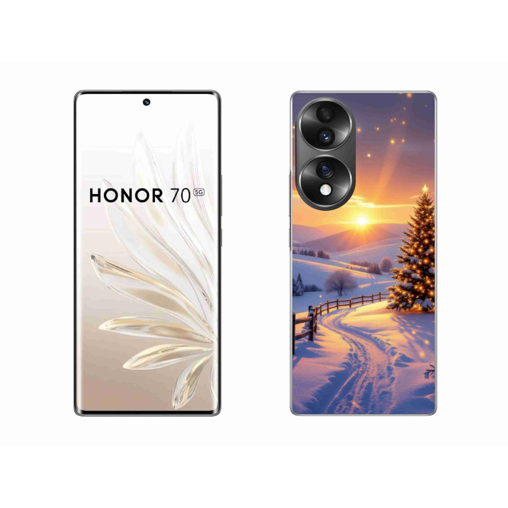 Gelový kryt mmCase na Honor 70 - zimní krajina