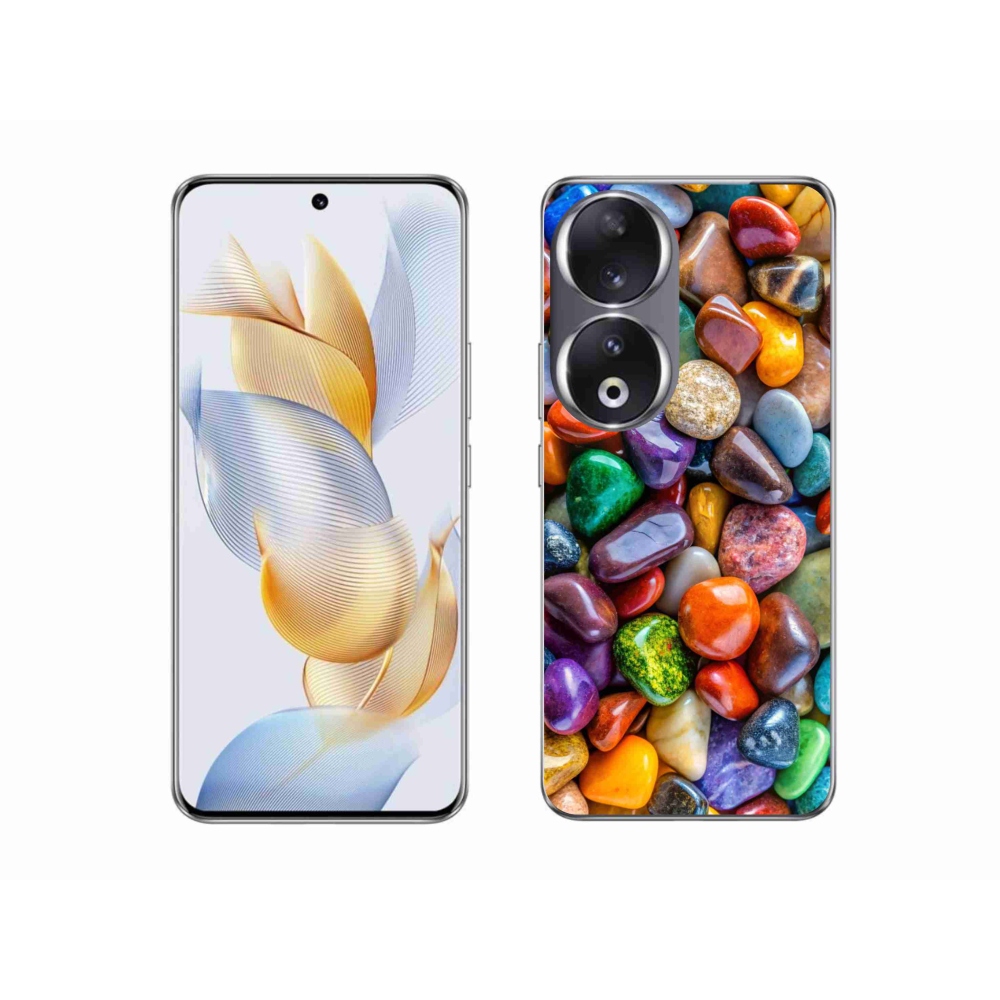 Gelový kryt mmCase na Honor 90 - barevné kamínky