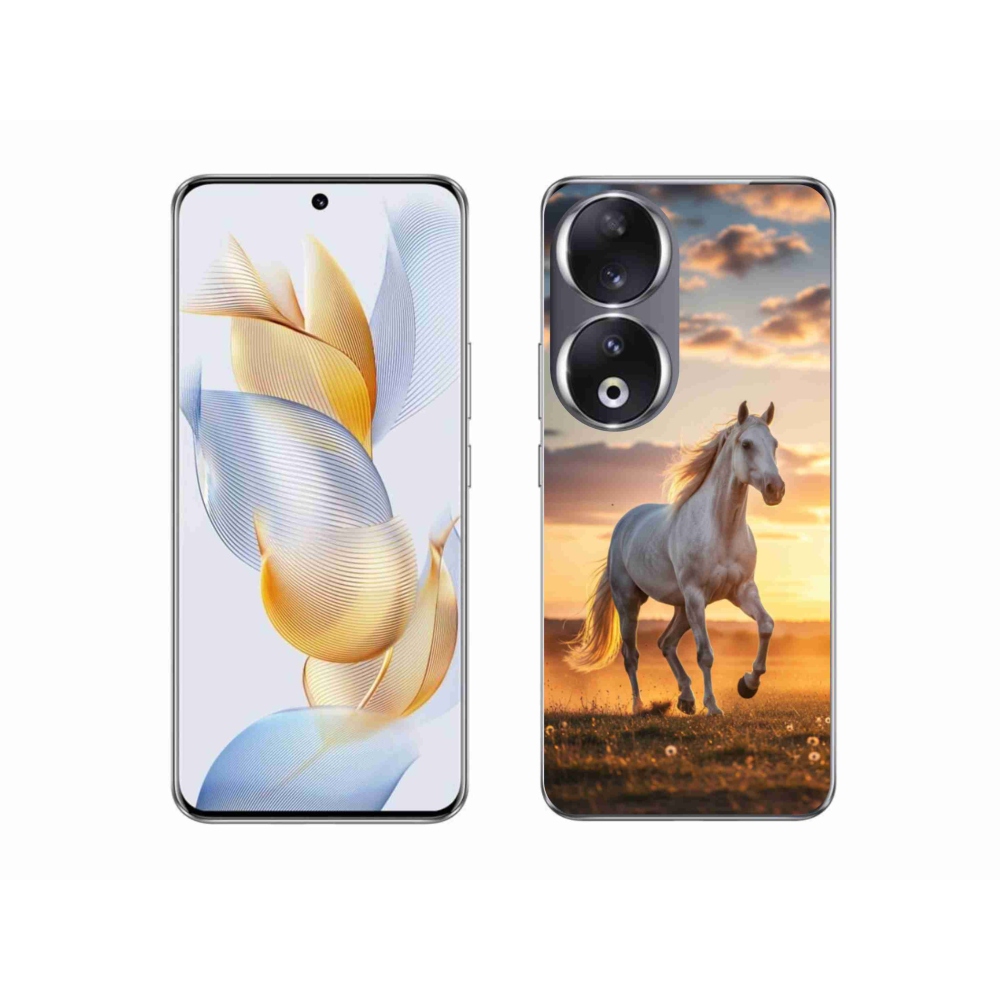 Gelový kryt mmCase na Honor 90 - běžící bílý kůň 2