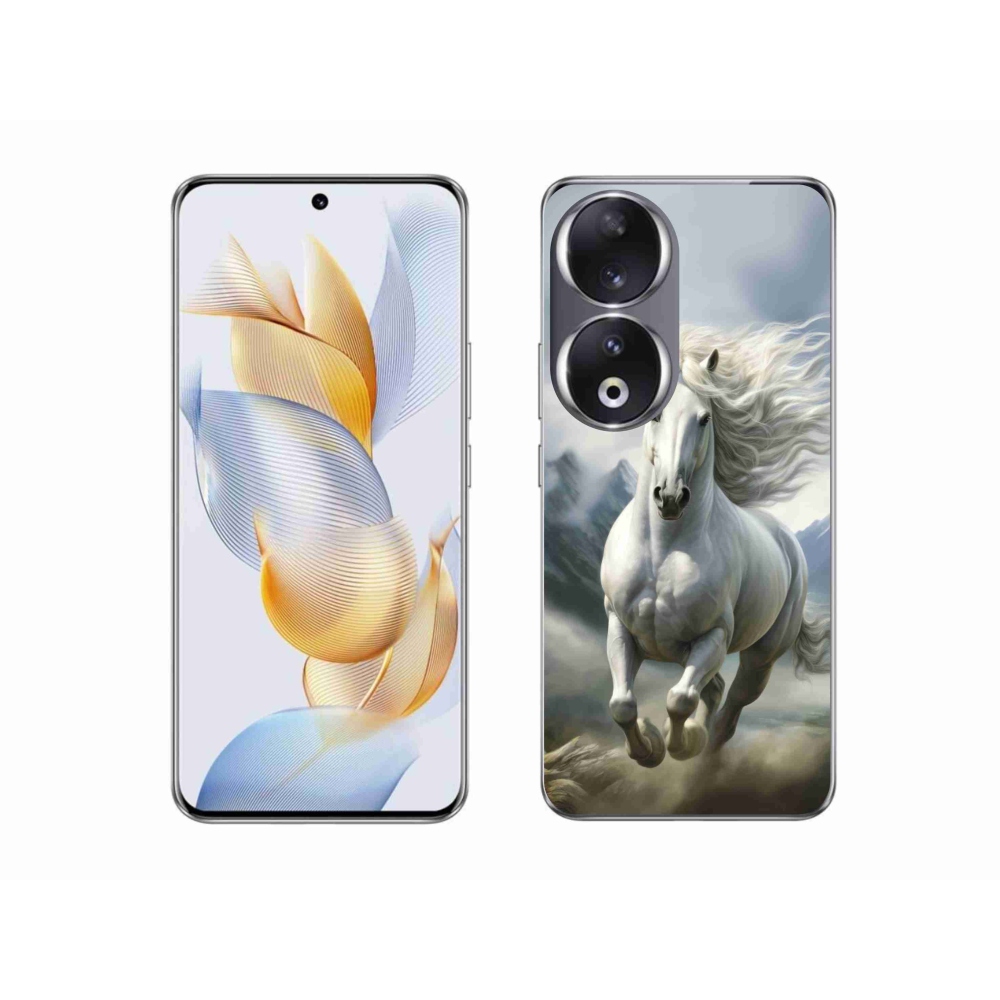 Gelový kryt mmCase na Honor 90 - běžící bílý kůň 3