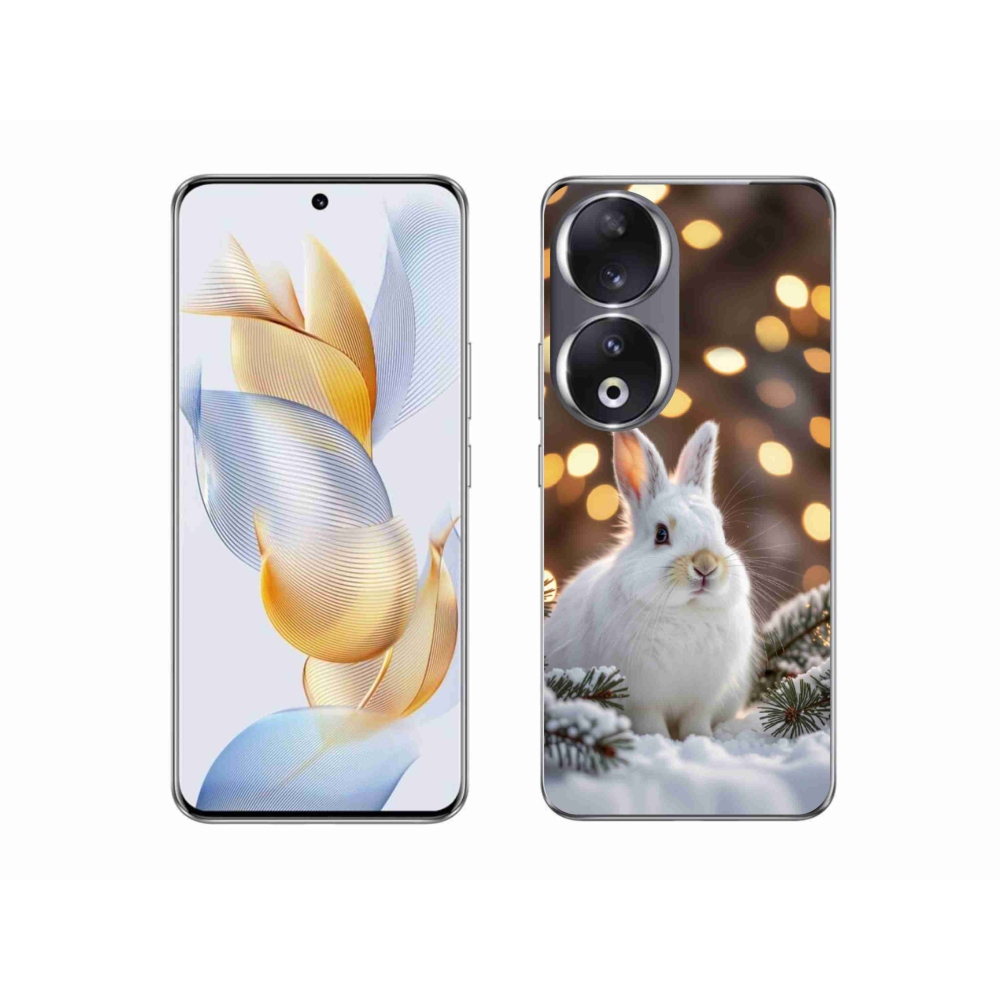 Gelový kryt mmCase na Honor 90 - bílý zajíc