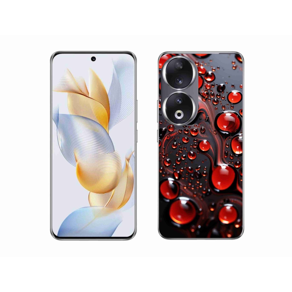 Gelový kryt mmCase na Honor 90 - červené kapky 2