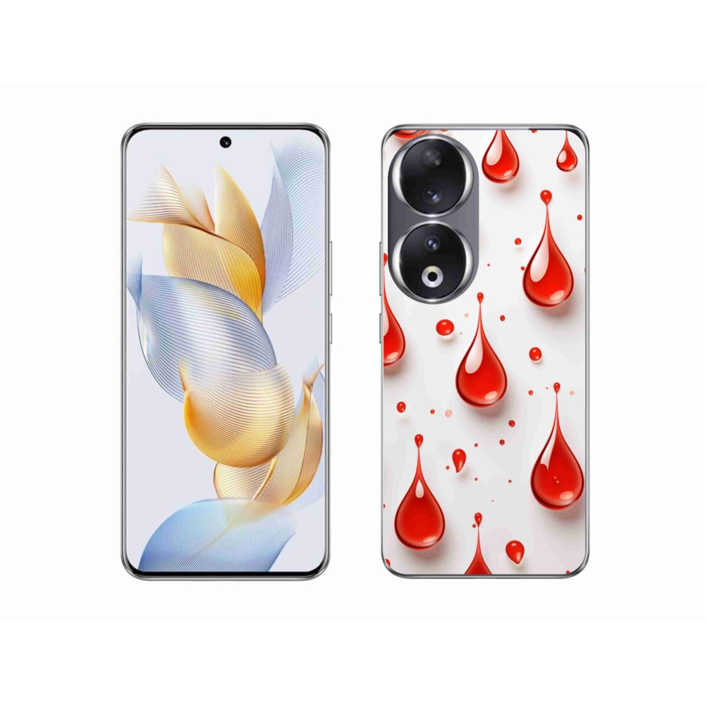 Gelový kryt mmCase na Honor 90 - červené kapky