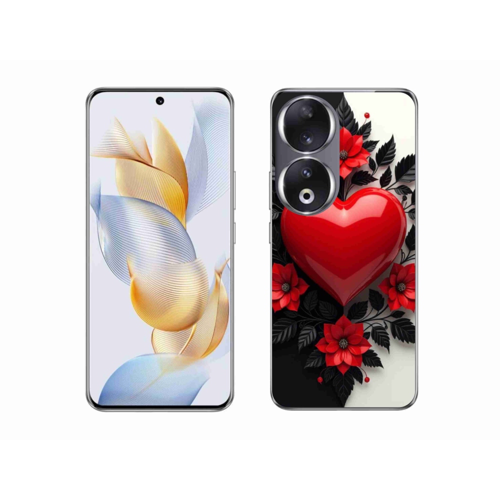 Gelový kryt mmCase na Honor 90 - červené srdce