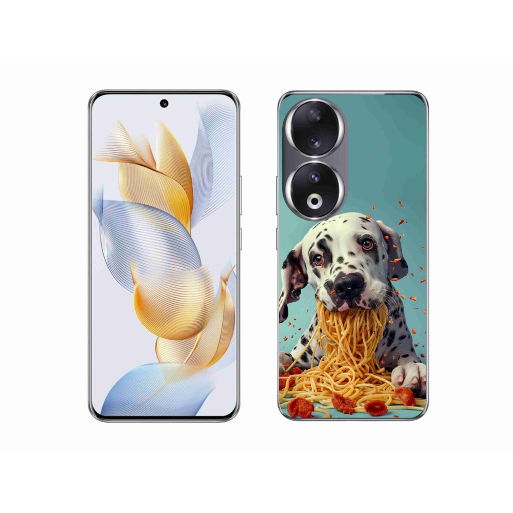 Gelový kryt mmCase na Honor 90 - dalmatin a špagety