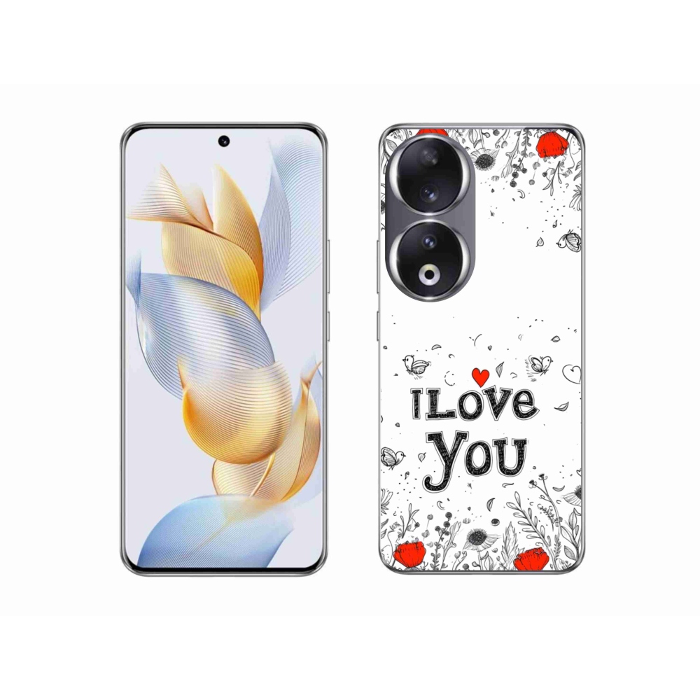 Gelový kryt mmCase na Honor 90 - I love you bílé pozadí