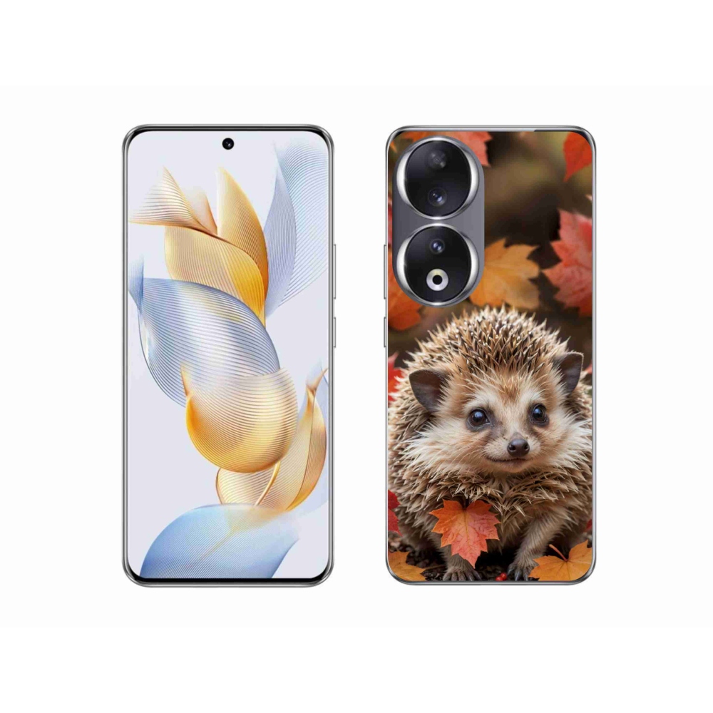 Gelový kryt mmCase na Honor 90 - ježek v listí