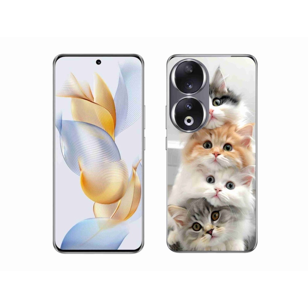 Gelový kryt mmCase na Honor 90 - kočičí parta