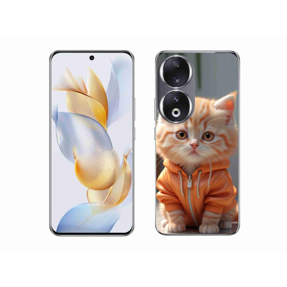Gelový kryt mmCase na Honor 90 - kotě v mikině