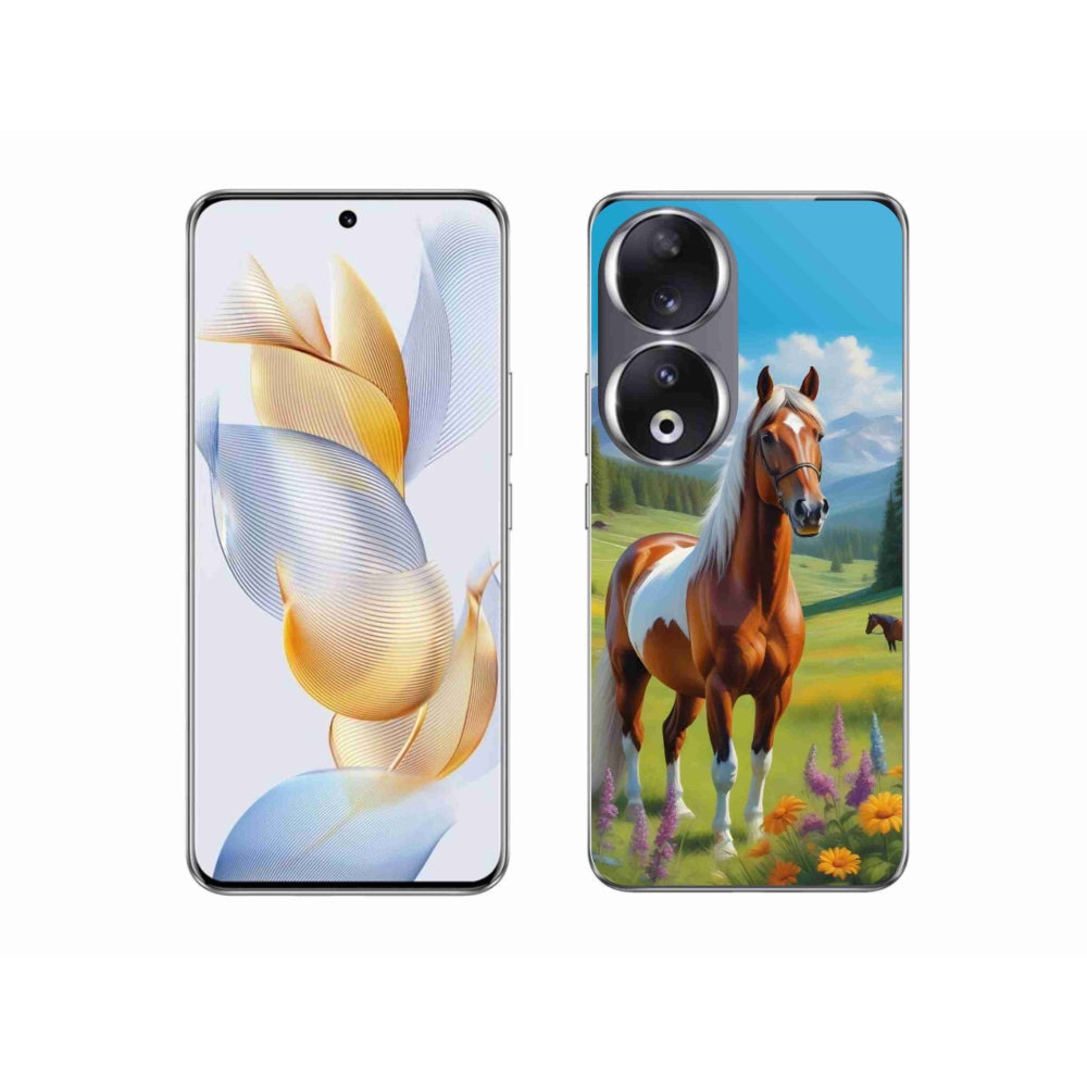 Gelový kryt mmCase na Honor 90 - kůň na louce