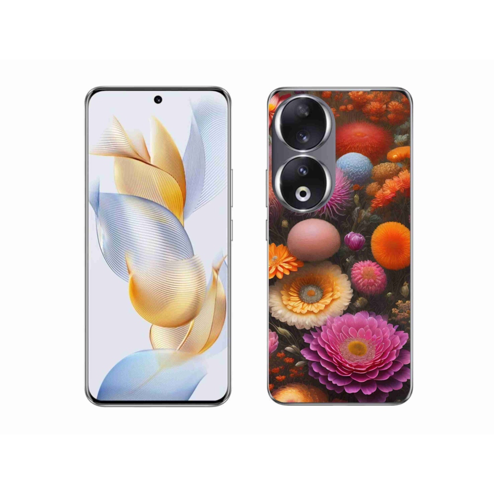 Gelový kryt mmCase na Honor 90 - květinová kompozice