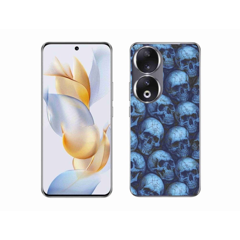 Gelový kryt mmCase na Honor 90 - lebky