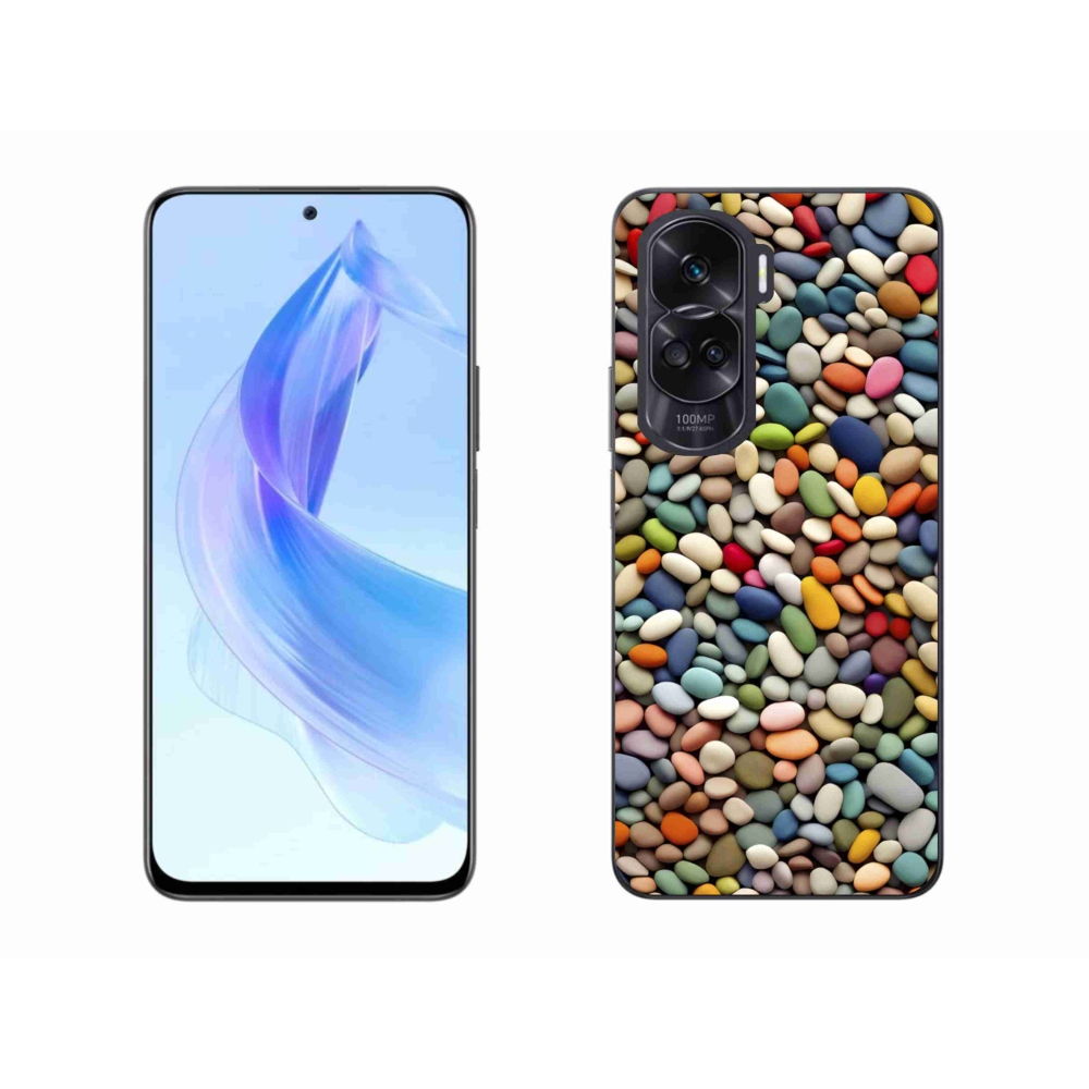 Gelový kryt mmCase na Honor 90 Lite - barevné kamínky 2
