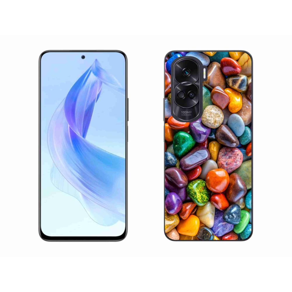 Gelový kryt mmCase na Honor 90 Lite - barevné kamínky