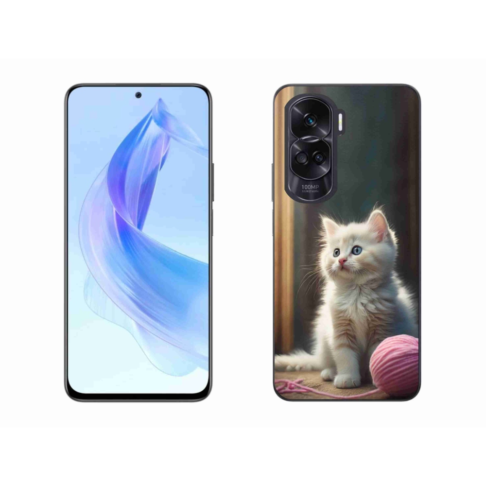 Gelový kryt mmCase na Honor 90 Lite - bílé kotě 2