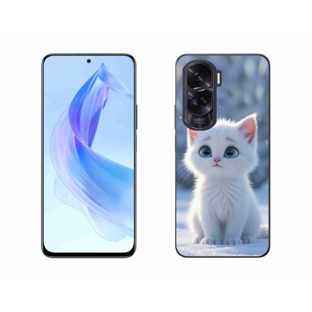 Gelový kryt mmCase na Honor 90 Lite - bílé kotě 3