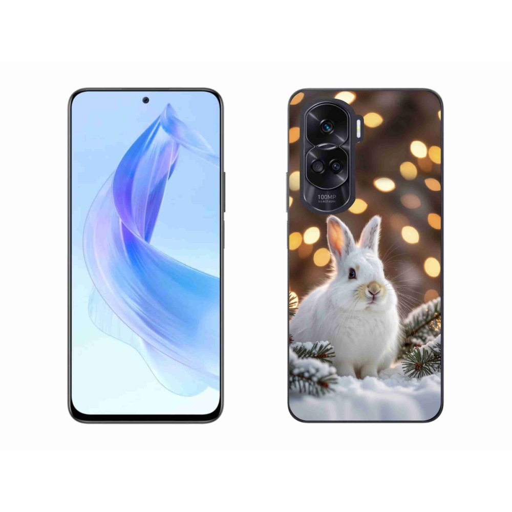 Gelový kryt mmCase na Honor 90 Lite - bílý zajíc