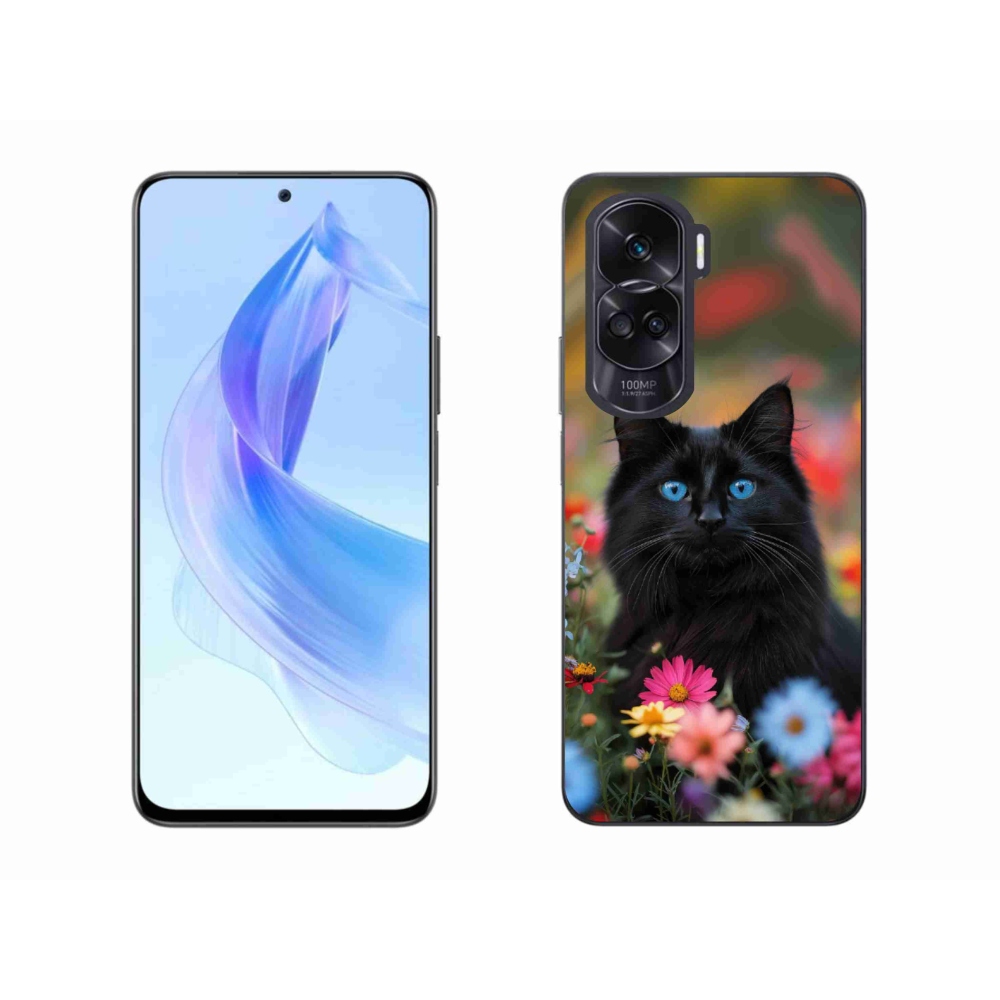 Gelový kryt mmCase na Honor 90 Lite - černé kotě 4