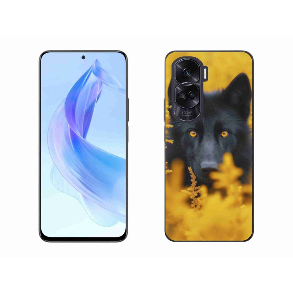 Gelový kryt mmCase na Honor 90 Lite - černý vlk 2
