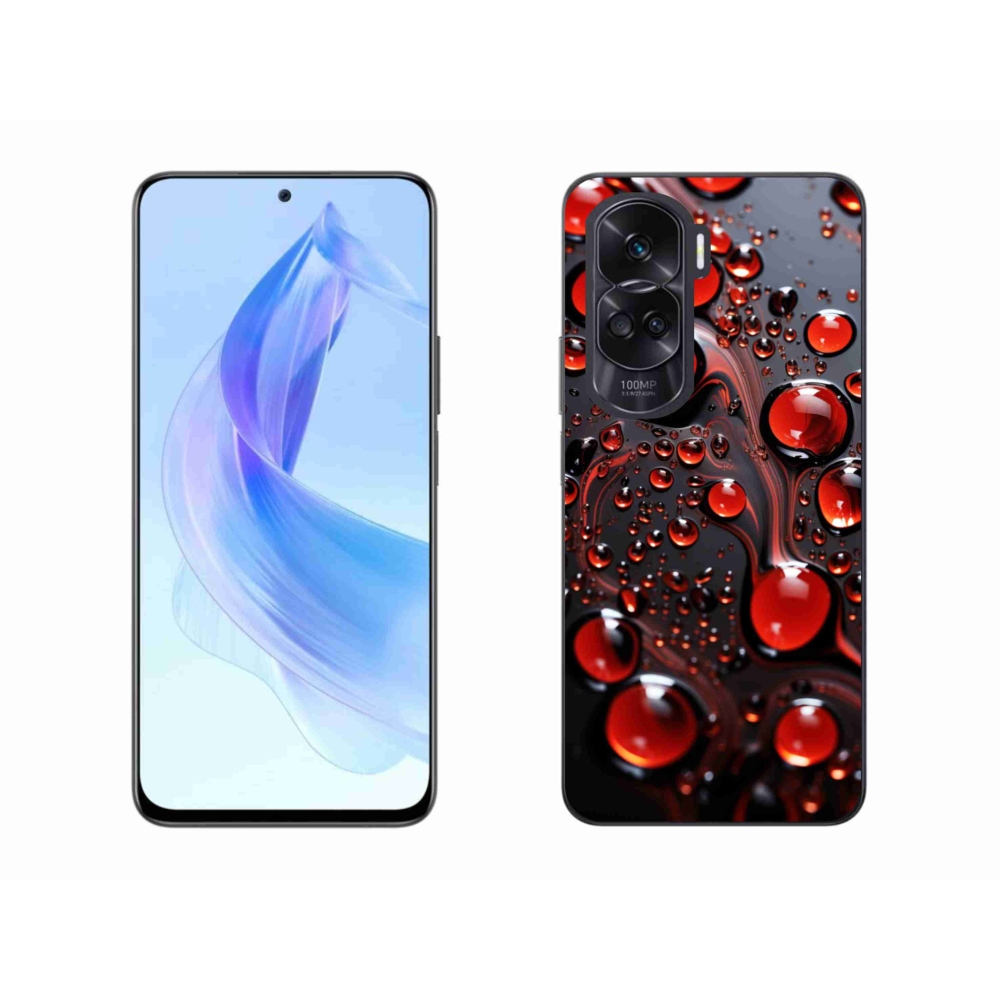 Gelový kryt mmCase na Honor 90 Lite - červené kapky 2