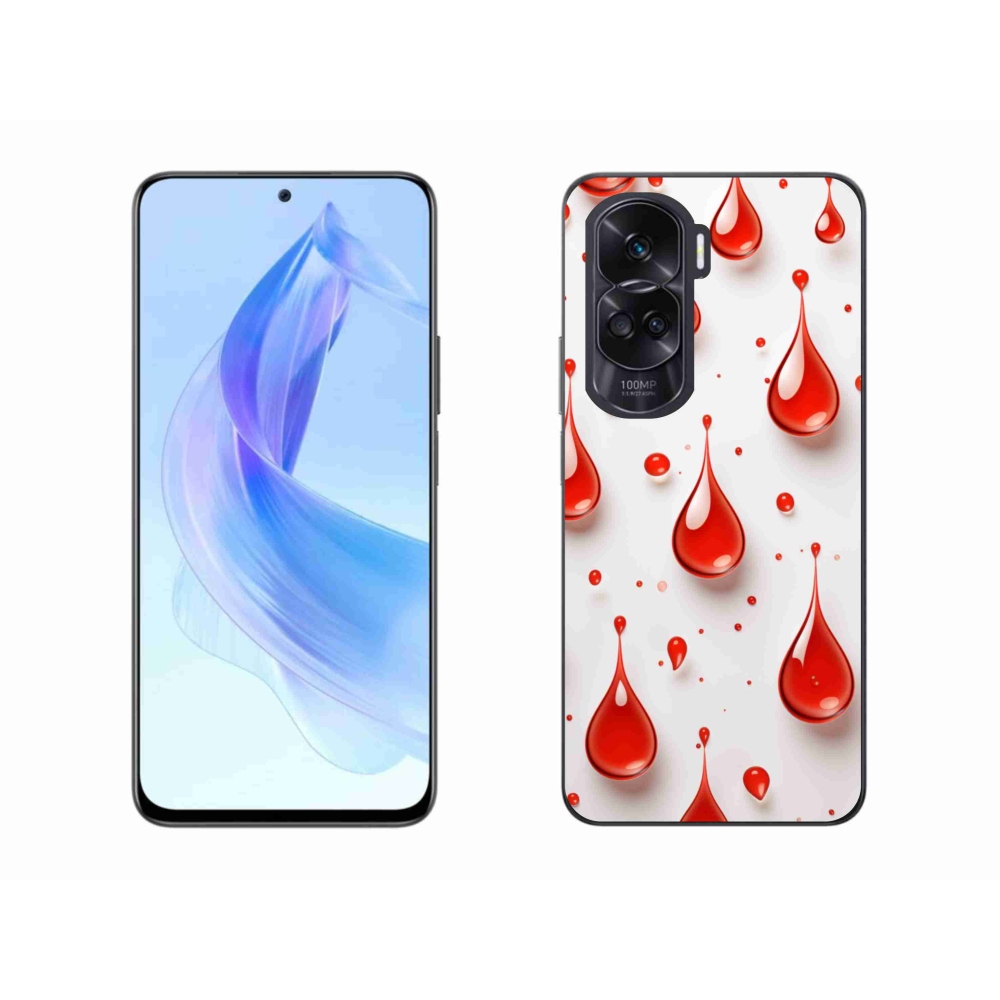 Gelový kryt mmCase na Honor 90 Lite - červené kapky
