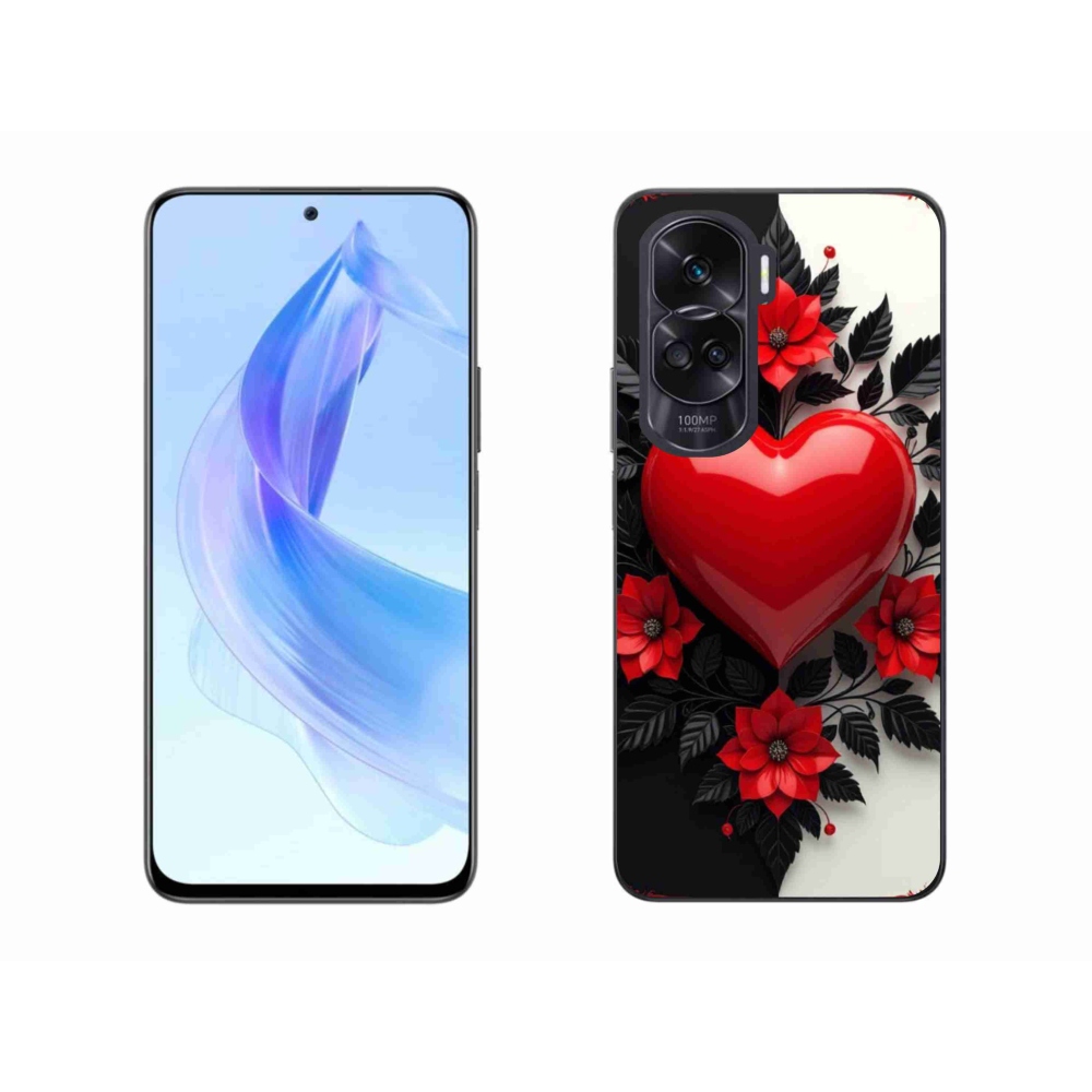 Gelový kryt mmCase na Honor 90 Lite - červené srdce