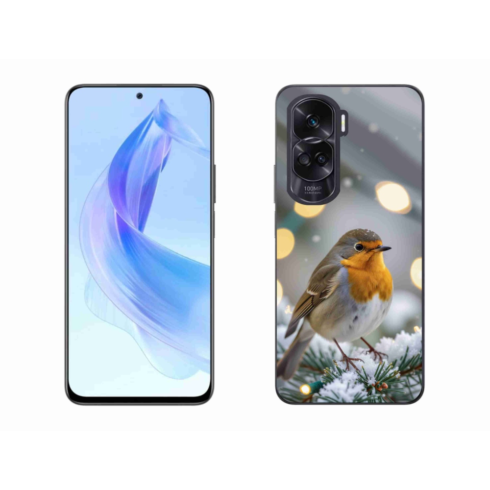 Gelový kryt mmCase na Honor 90 Lite - červenka v zimě