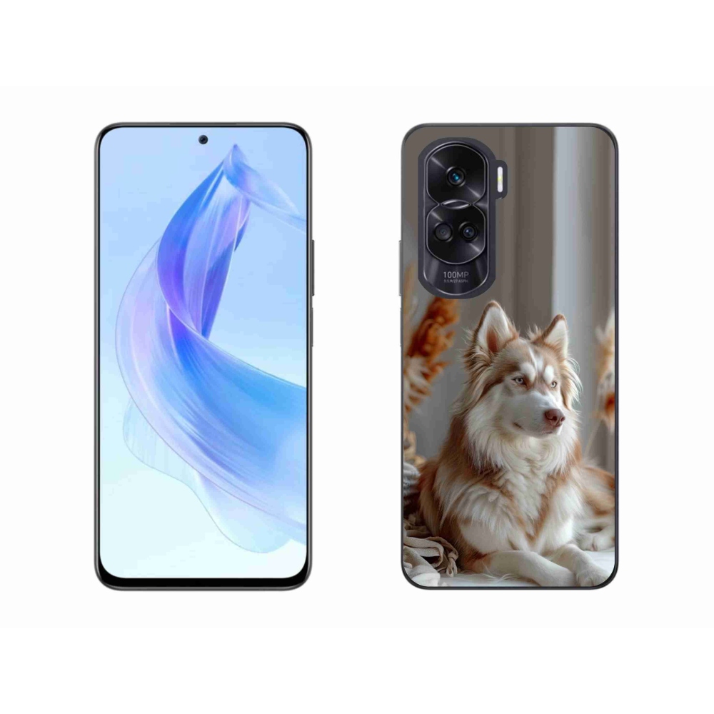 Gelový kryt mmCase na Honor 90 Lite - klidný sibiřský husky