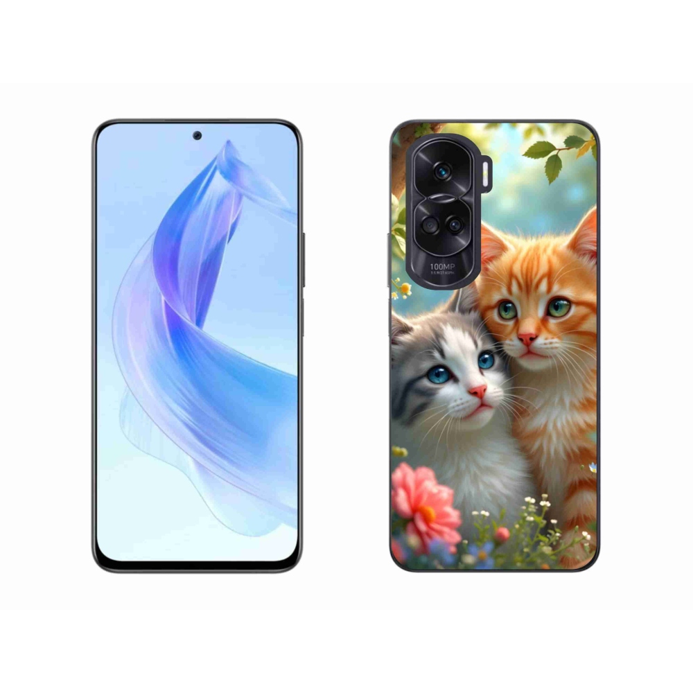 Gelový kryt mmCase na Honor 90 Lite - kočičí láska 2