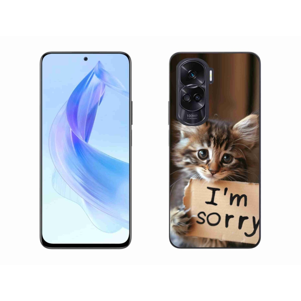 Gelový kryt mmCase na Honor 90 Lite - kočíčí omluva