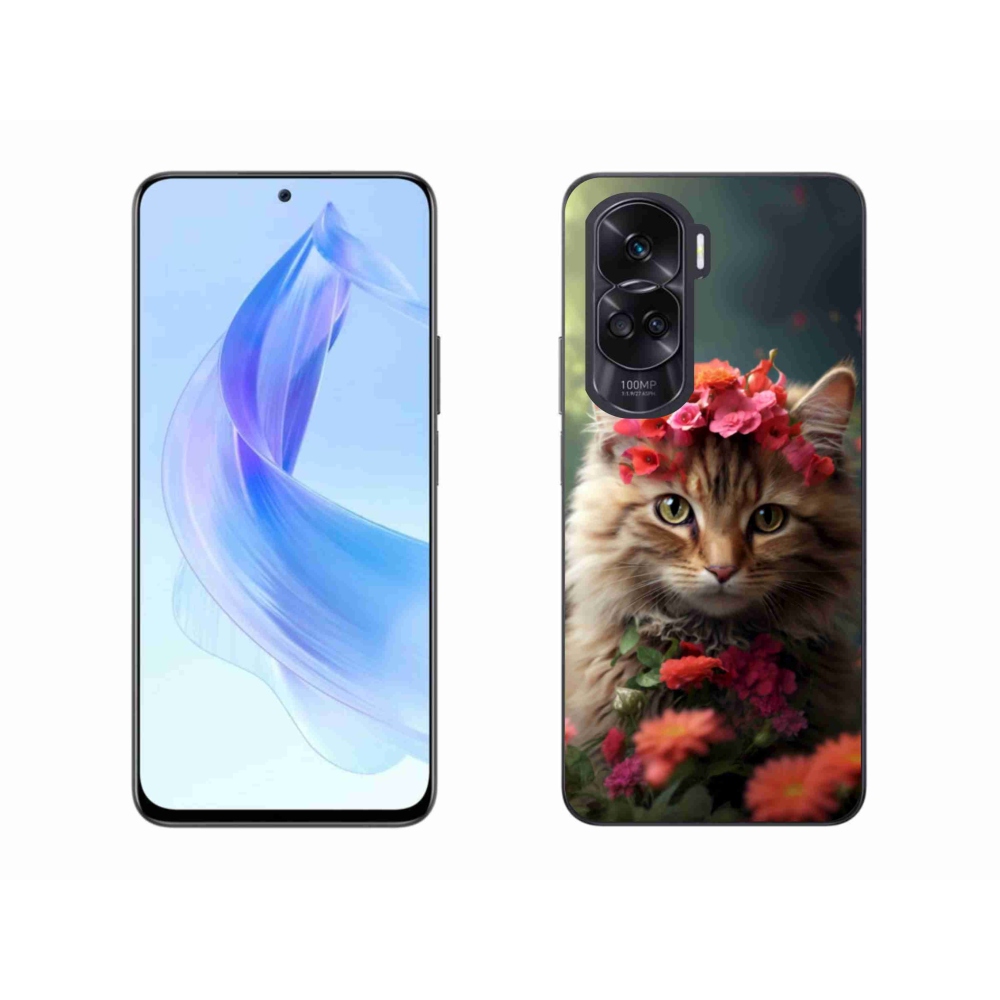 Gelový kryt mmCase na Honor 90 Lite - kočíčí princezna