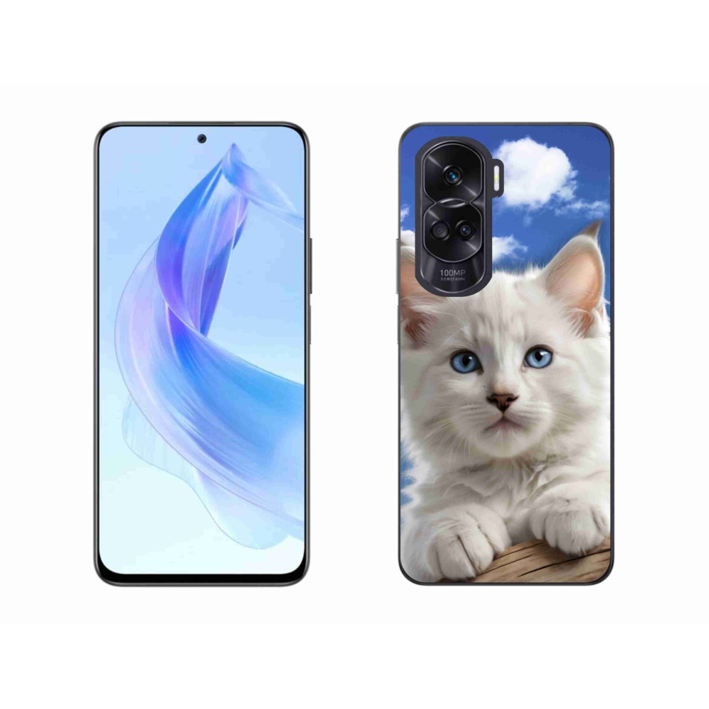 Gelový kryt mmCase na Honor 90 Lite - kotě a oblaka