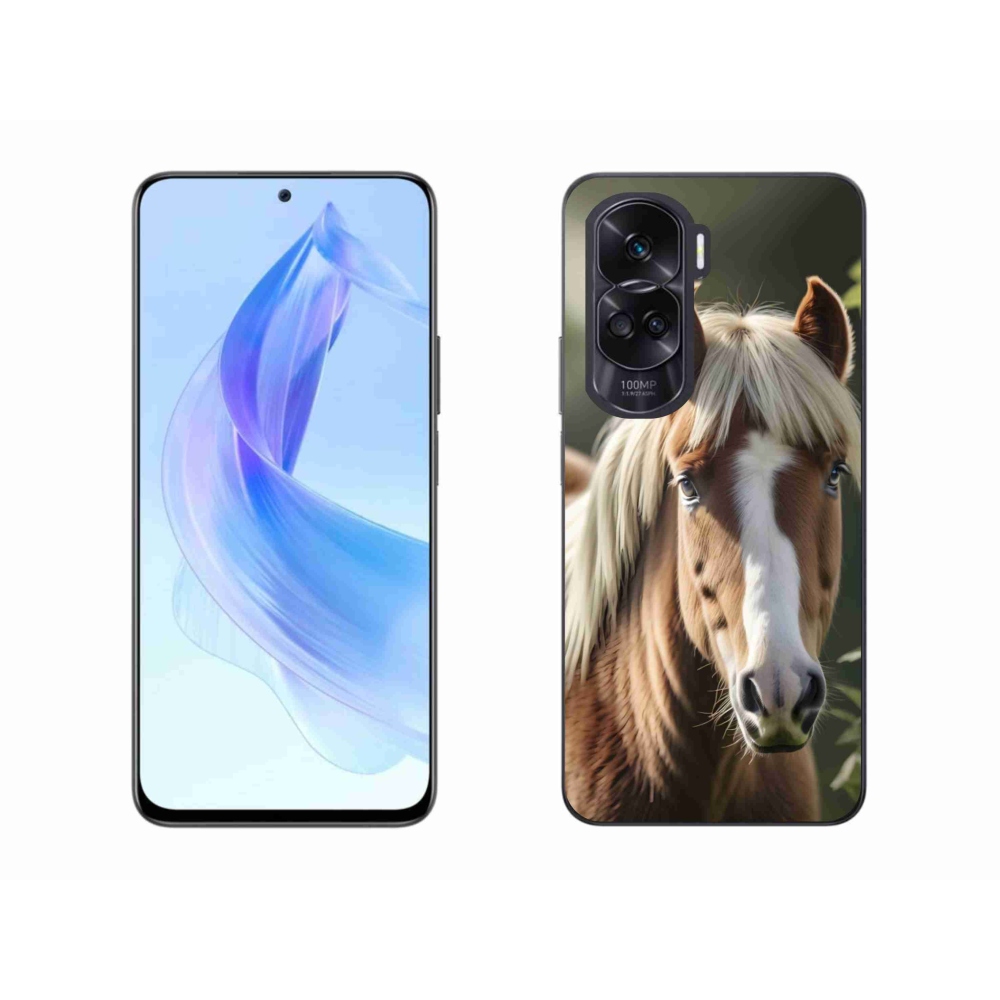 Gelový kryt mmCase na Honor 90 Lite - kůň se světlou hřívou