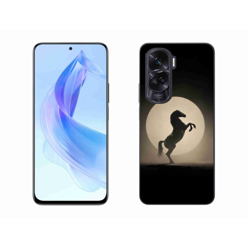 Gelový kryt mmCase na Honor 90 Lite - kůň v siluetě