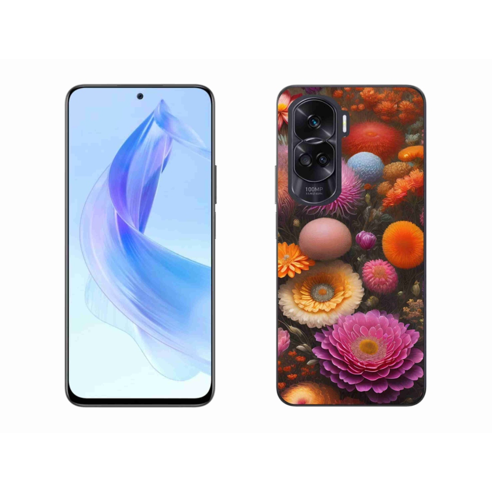 Gelový kryt mmCase na Honor 90 Lite - květinová kompozice
