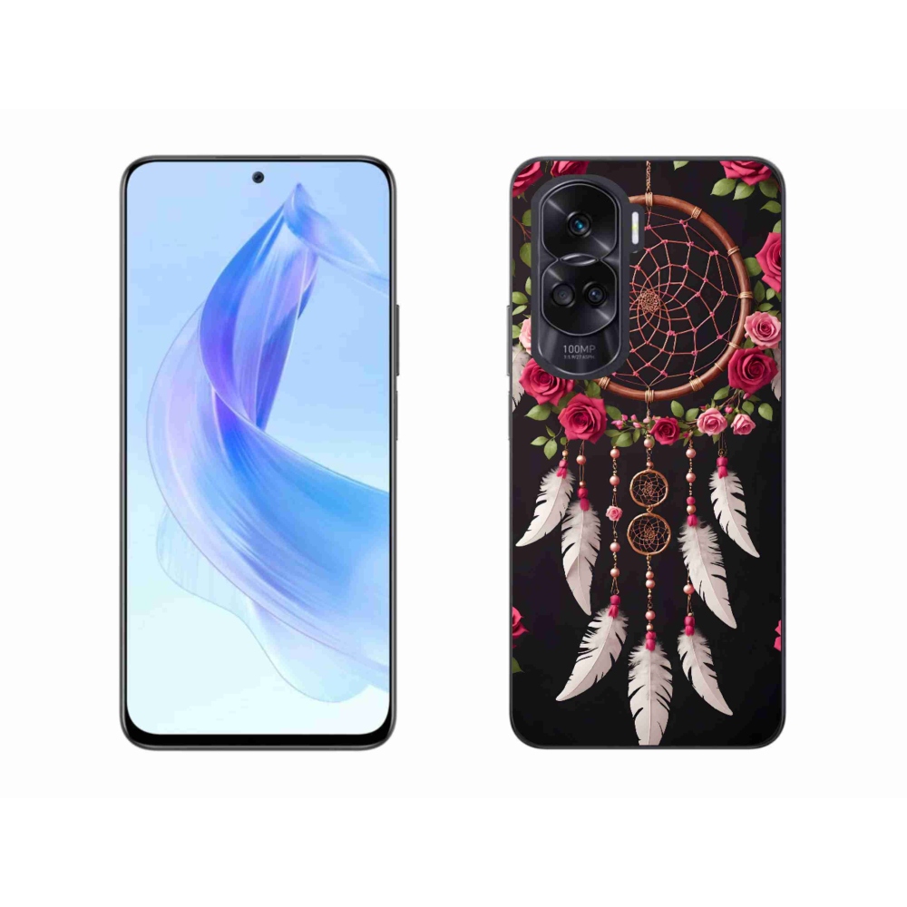 Gelový kryt mmCase na Honor 90 Lite - lapač snů s růžemi