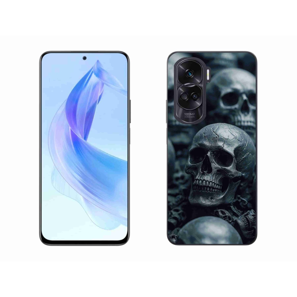 Gelový kryt mmCase na Honor 90 Lite - lebka 2