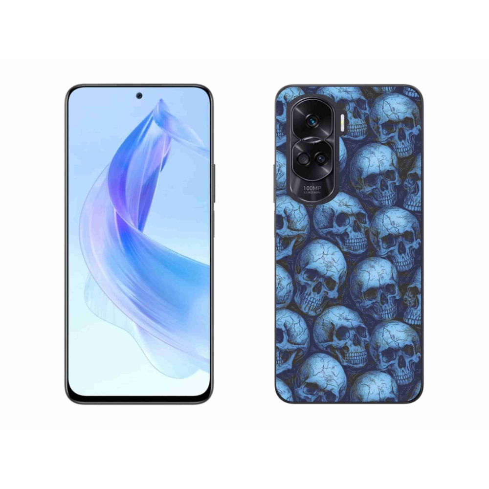 Gelový kryt mmCase na Honor 90 Lite - lebky