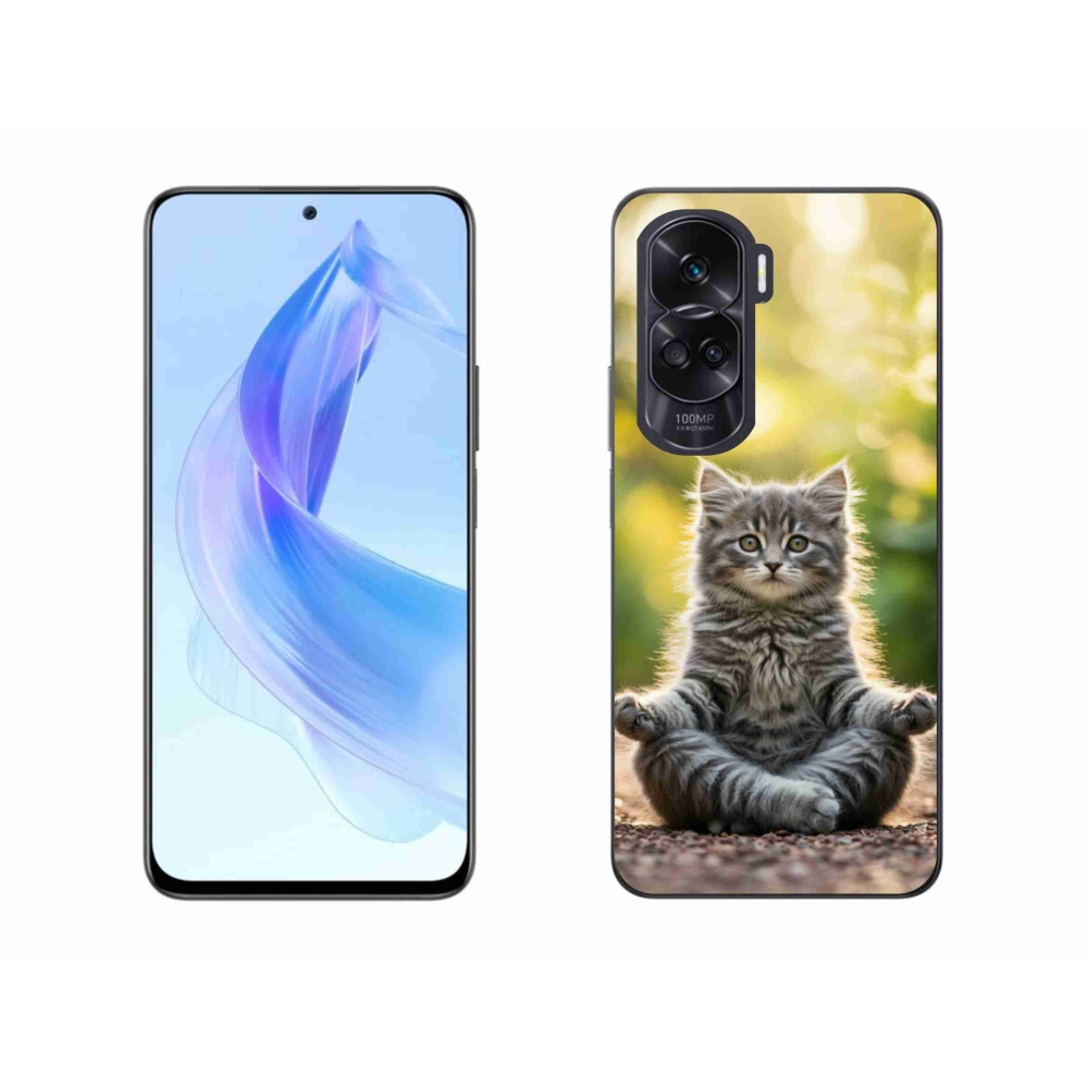 Gelový kryt mmCase na Honor 90 Lite - meditující kotě