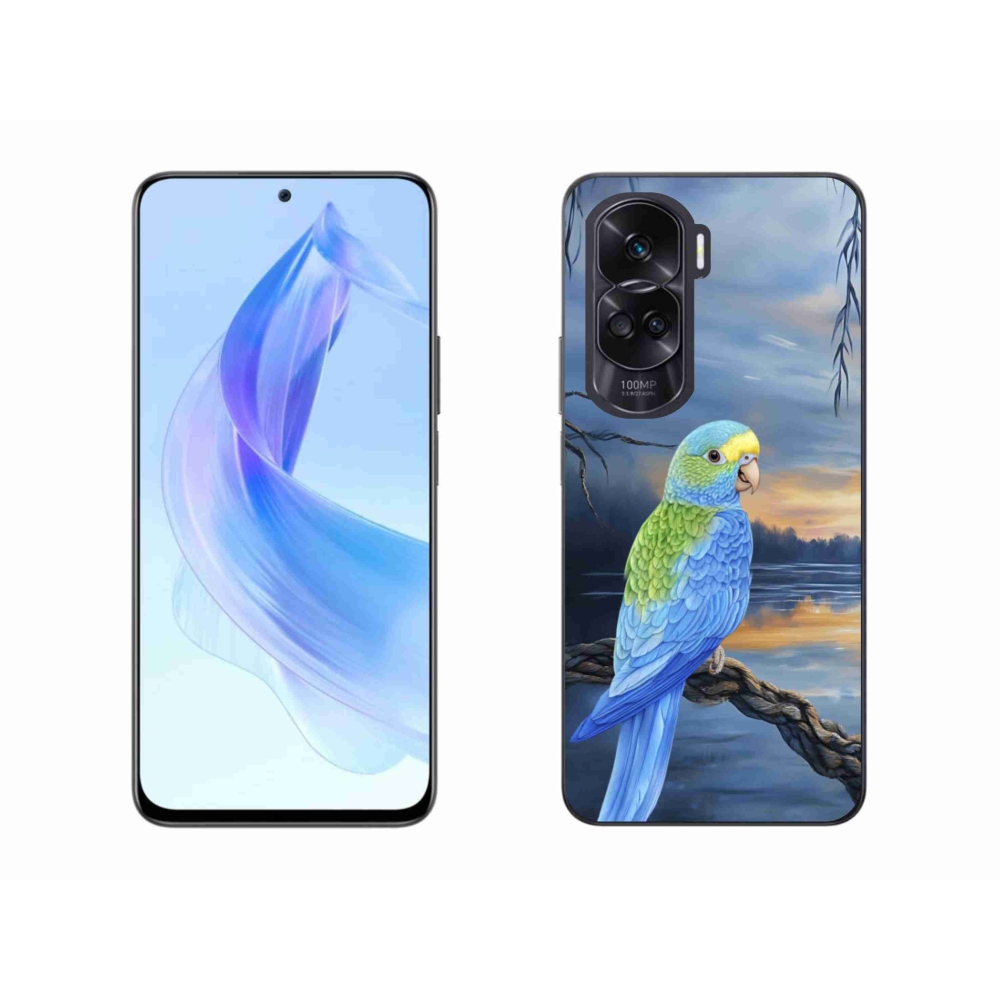 Gelový kryt mmCase na Honor 90 Lite - modrý papoušek