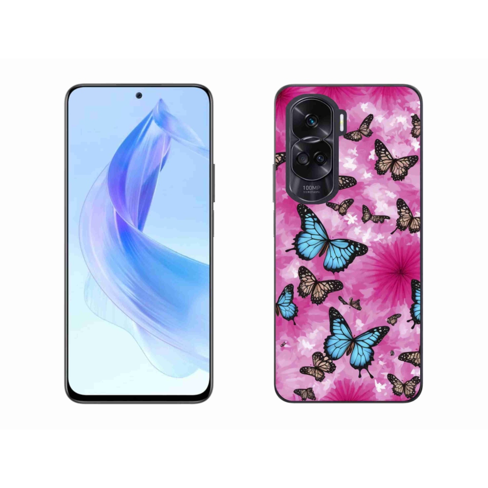 Gelový kryt mmCase na Honor 90 Lite - motýlí zahrada