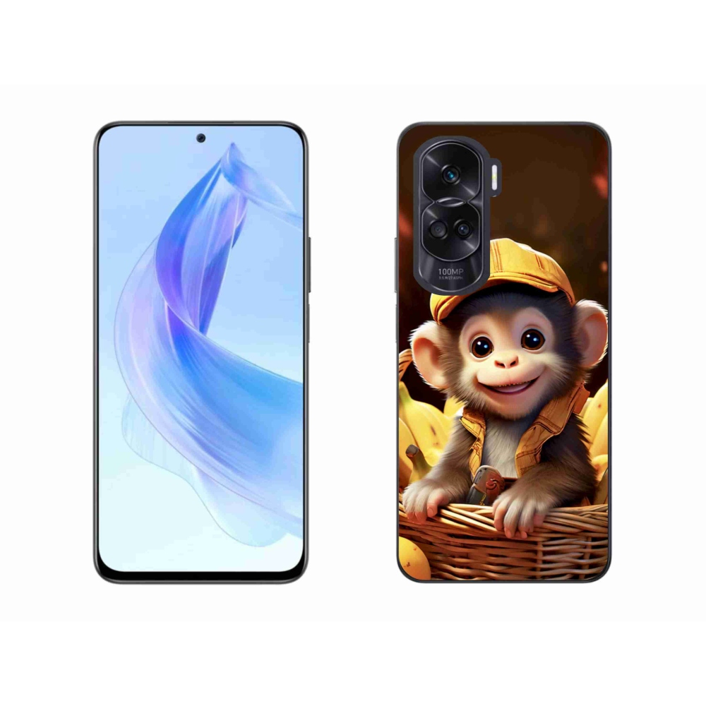 Gelový kryt mmCase na Honor 90 Lite - opice v košíku