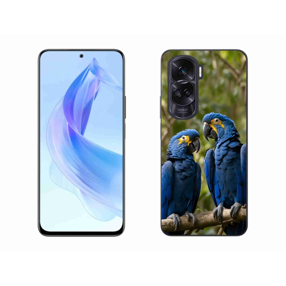 Gelový kryt mmCase na Honor 90 Lite - papouščí duo
