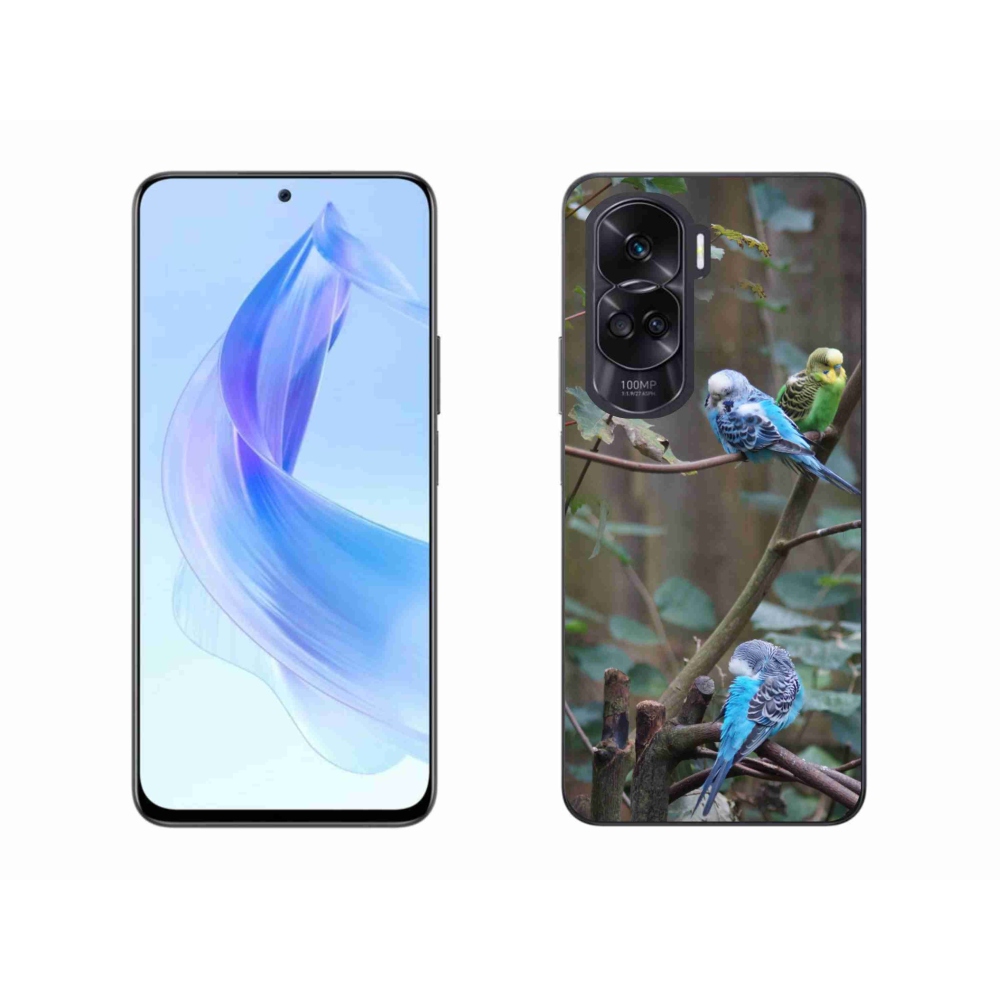 Gelový kryt mmCase na Honor 90 Lite - papoušci na větvi