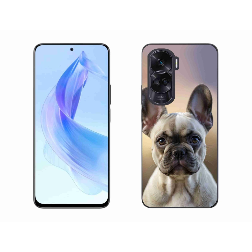 Gelový kryt mmCase na Honor 90 Lite - roztomilý francouzský buldoček